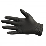Impact Disposable Nitrile General Purpose Powder Free Gloves- MEDIUM-BLACK